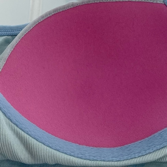 Victoria Secret PINK Halter Style Blue Tie-Dye Sports Bra Size M - Picture 4 of 7